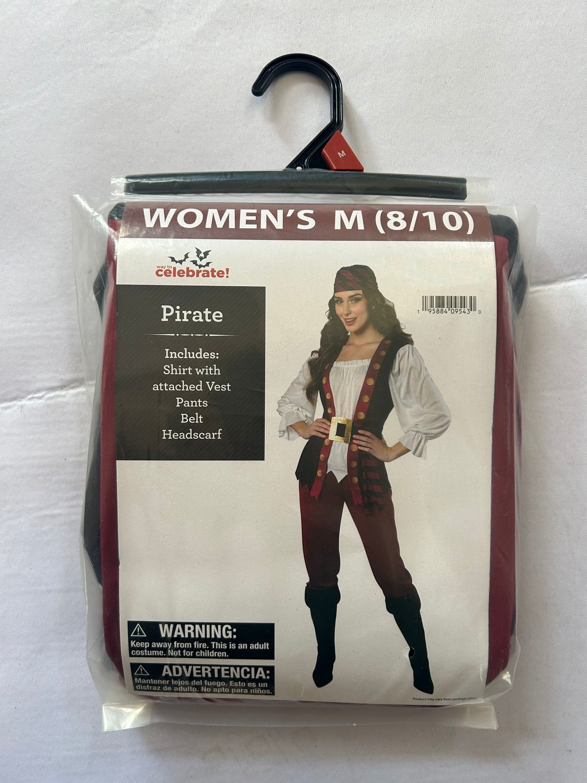 Pirate Halloween Costume for Adults, Womens Size L, by